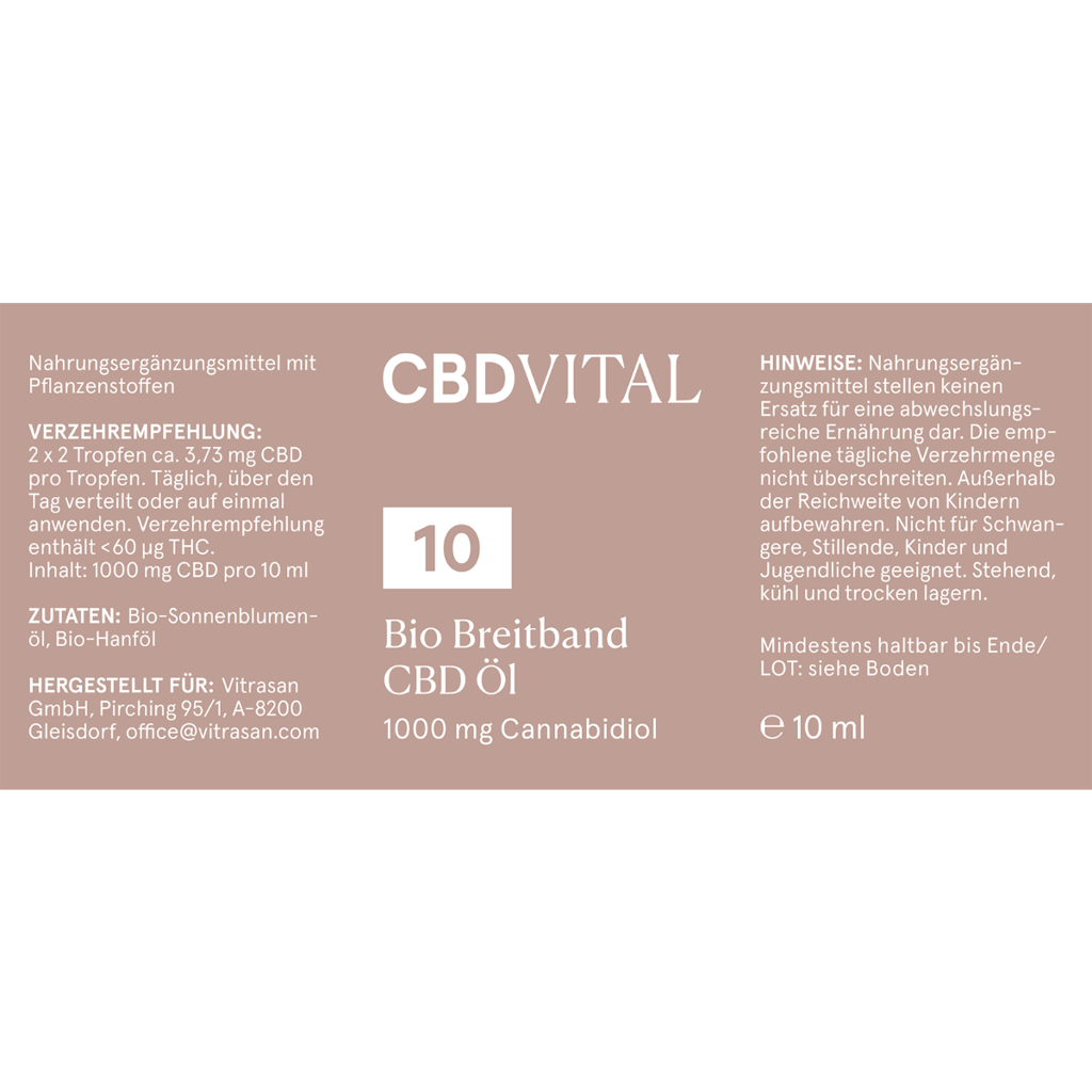 CBD Breitband Premium Öl 10% | 10 ml